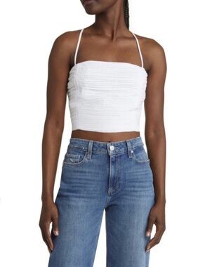Madewell ‘Wendy’ Pleated Crop Top NWT